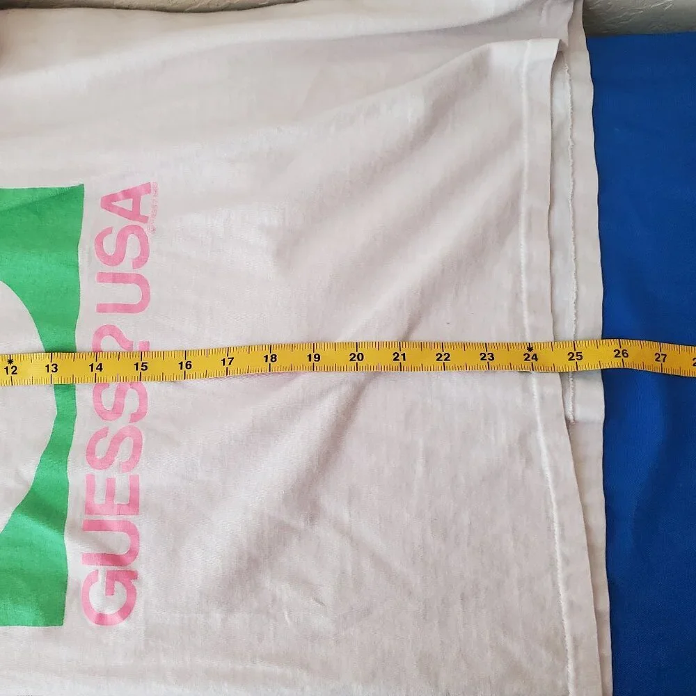 VTG Guess By George Marciano OSFA (XL) Big Logo tshirt - Picture 8 of 11